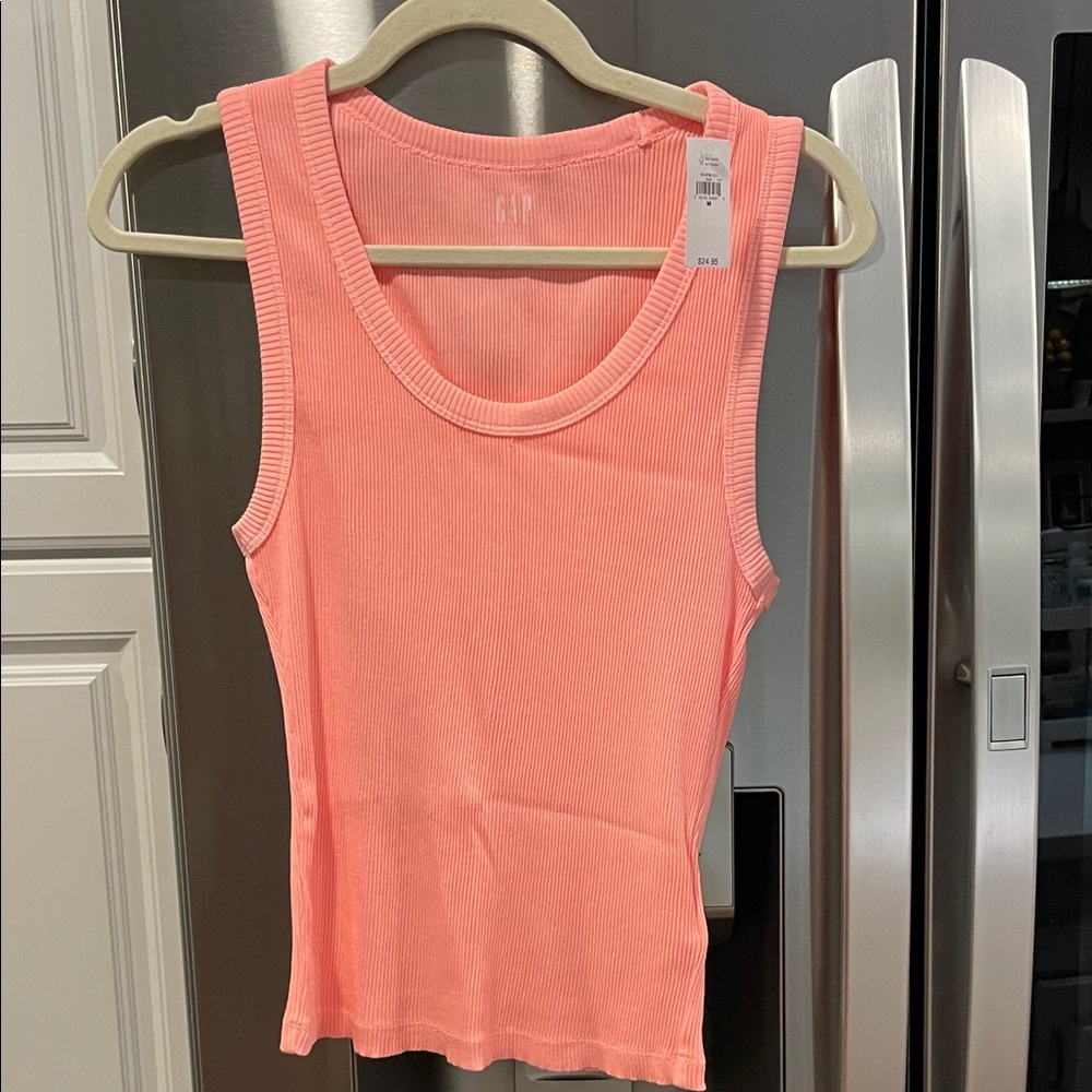GAP Women's Coral Ribbed Tank Top